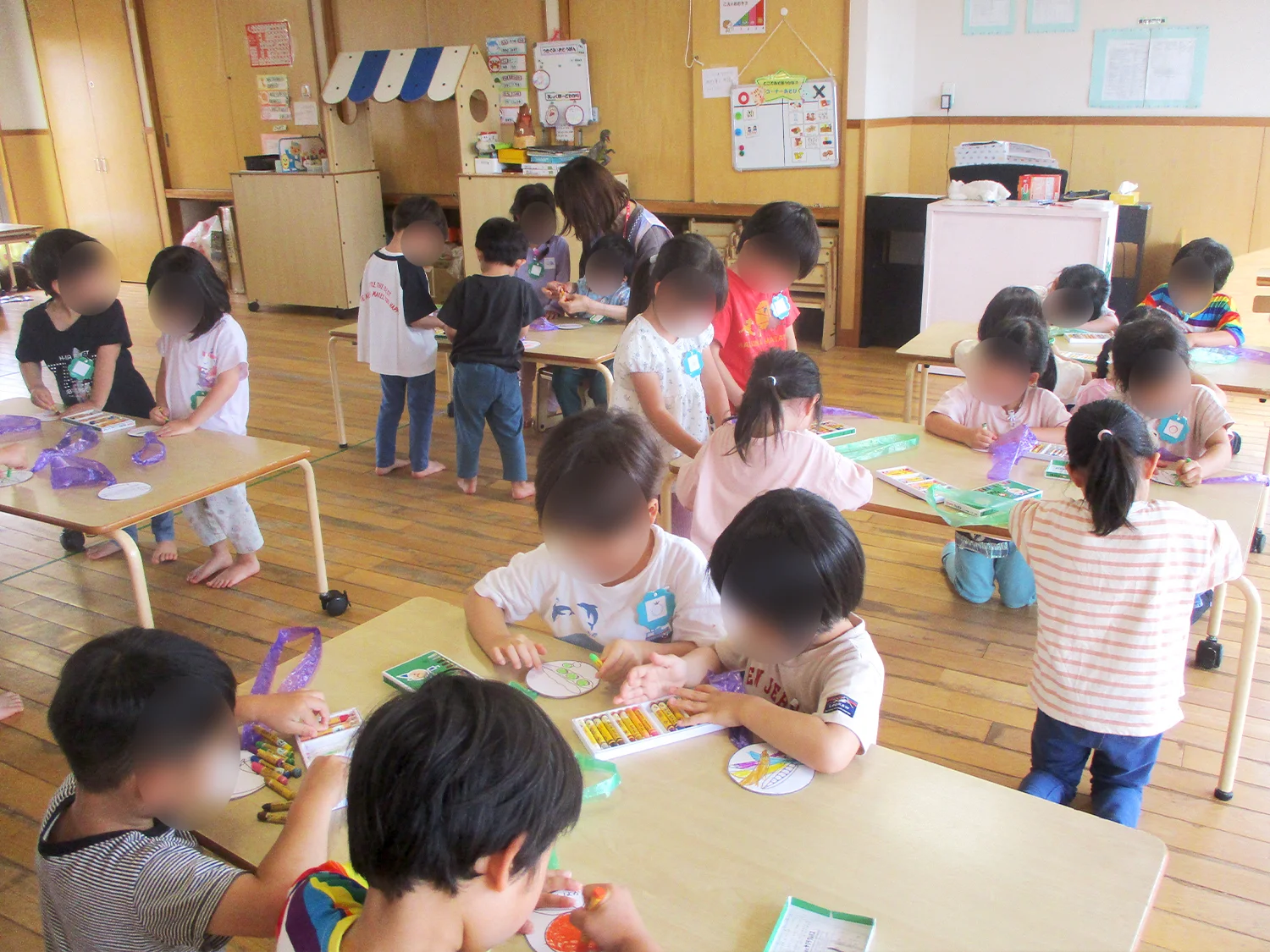 春のひだまりバイキング（幼児ぬりえ）