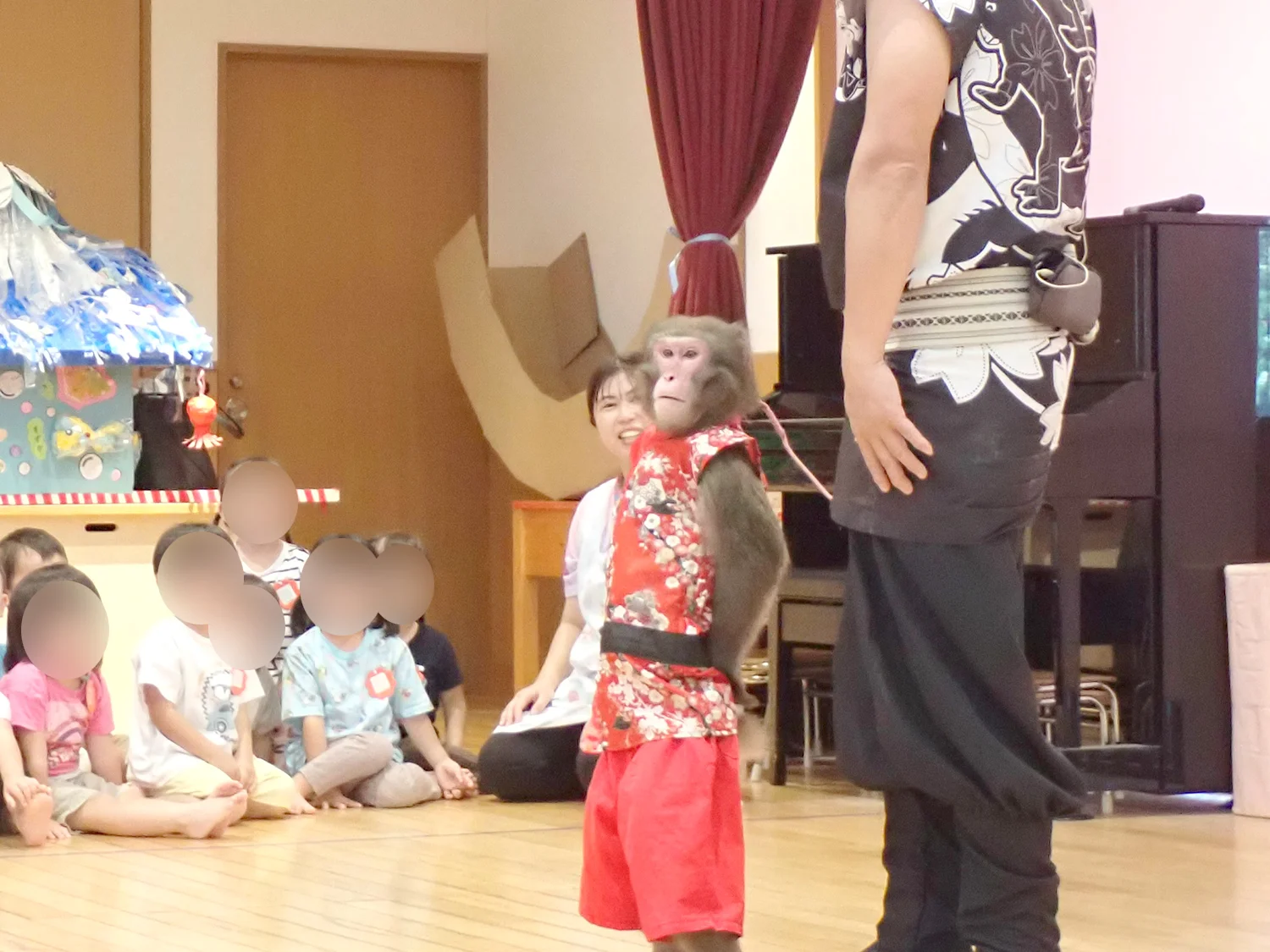 おさるさんが遊びに来てくれたよ！